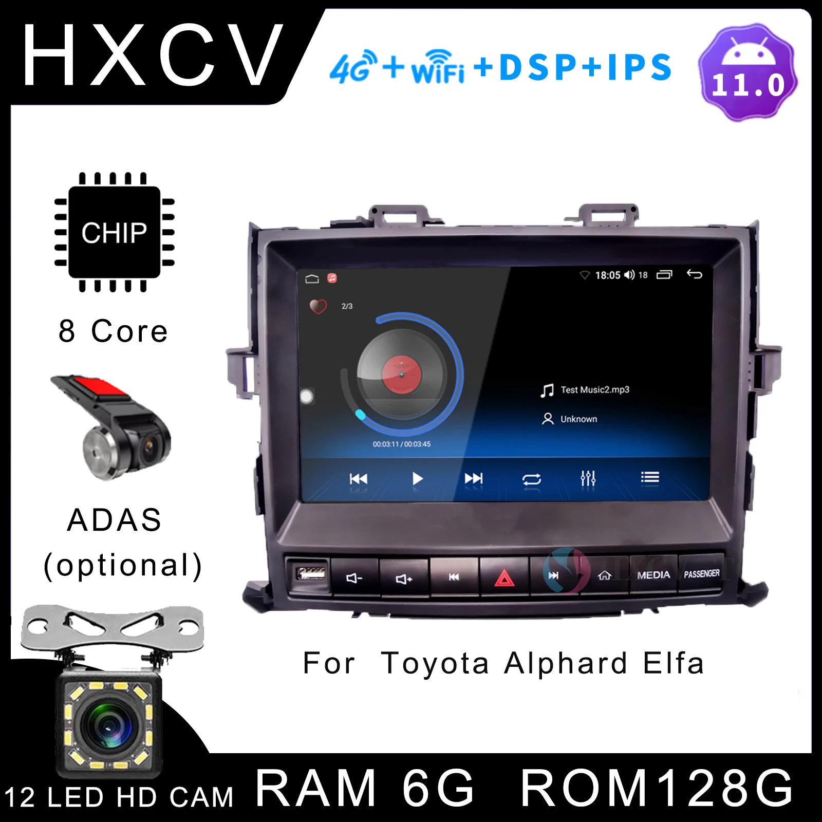 

HXCV Android Smart car radio For Toyota Alphard Elfa gps navigator for car 4G car stereo car radio with bluetooth DAB+ Carplay