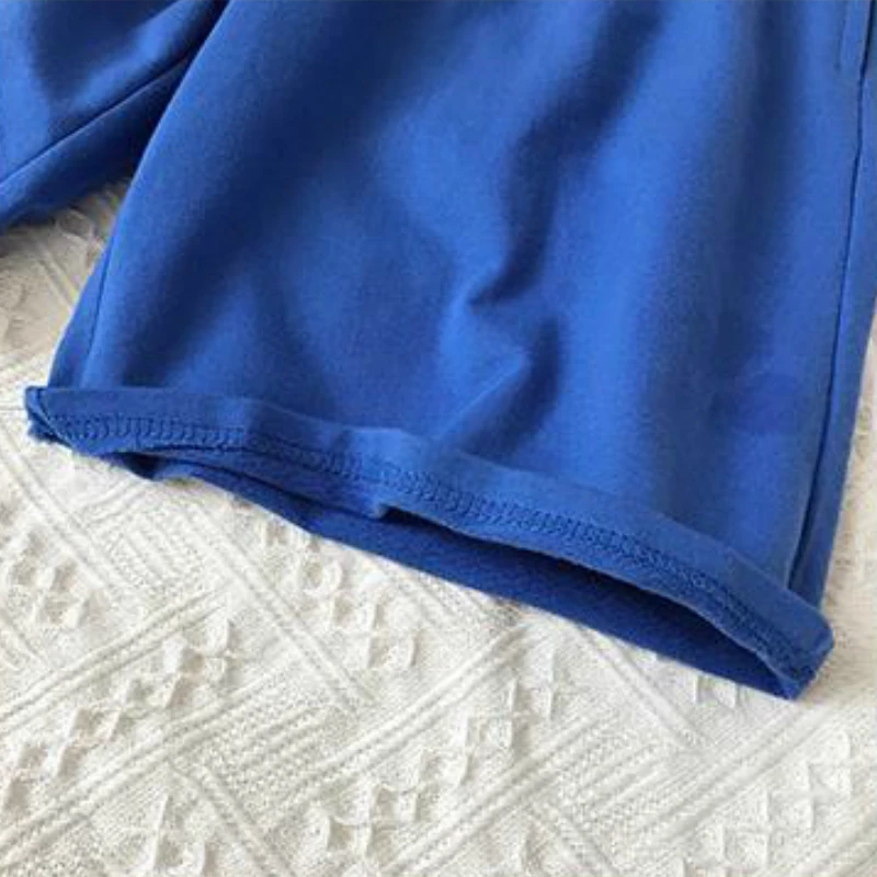

Men Casual Shorts Summer Solid Knee Length Plus Size 3XL Korean Style Chic Simple Lace-up Retro Teens All-match Breathable New