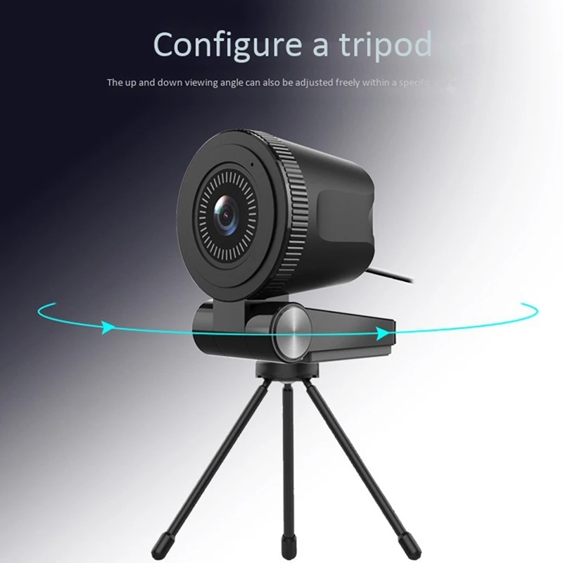 

4K Webcam 2160P Full HD Computer Camera 8MP Autofocus Built-in Microphone Night Vision Function with Press Switch