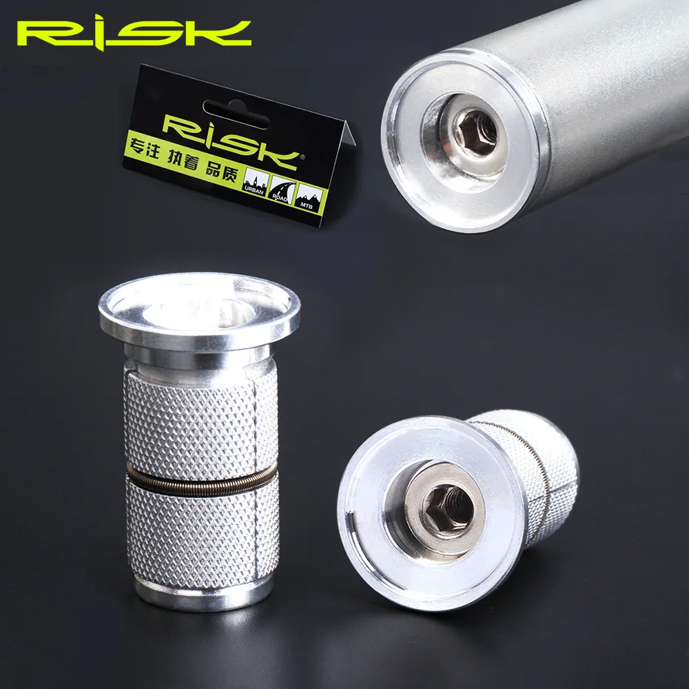 

RISK Bike Bicycle Fork Steerer 1-1/8" (28.6mm) Headset Stem Top Cap Carbon Compression Plug Star Nut Adjuster Expansion Bolt