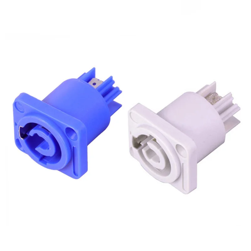 100 шт./лот 3 Pin power con Панельное крепление NAC3MP-A/B гнездо питания шасси сценический светильник Разъем питания Разъем speakON 20A/250 В - Цвет: Mixed(50White 50Blue