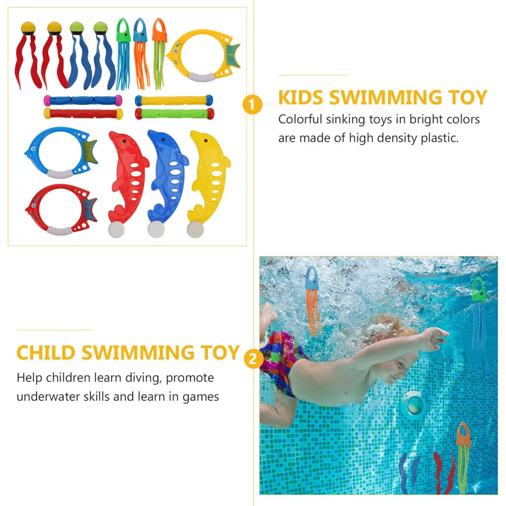 

17pcs Kids Summer Swimming Diving Toys Child Underwater Swimming Pool