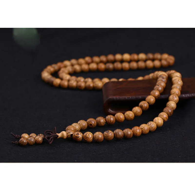 Новинка 108 шт. бусины венге молитвенный браслет тибетский буддийский мала четки