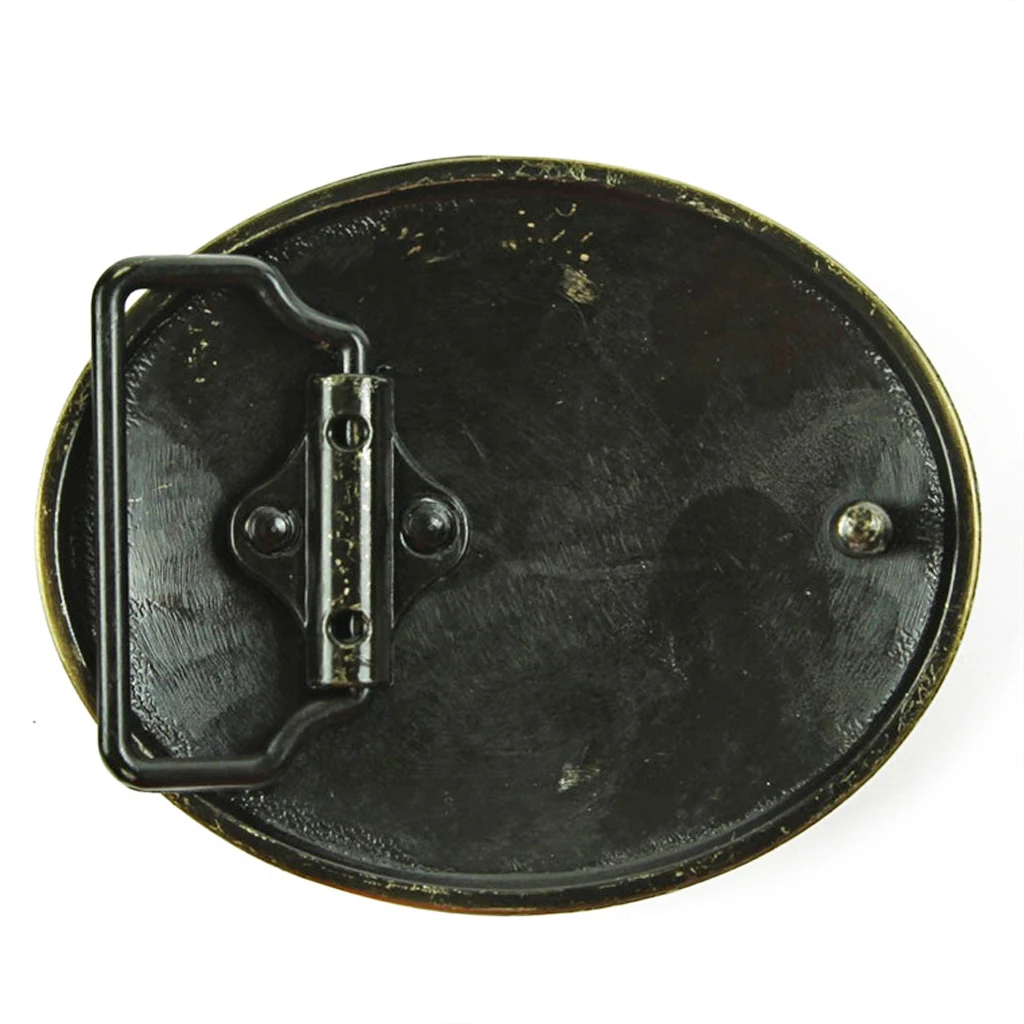 

Western Cowboys Cool Vintage Embossed US Flag with Knight Belt Buckle Bronze