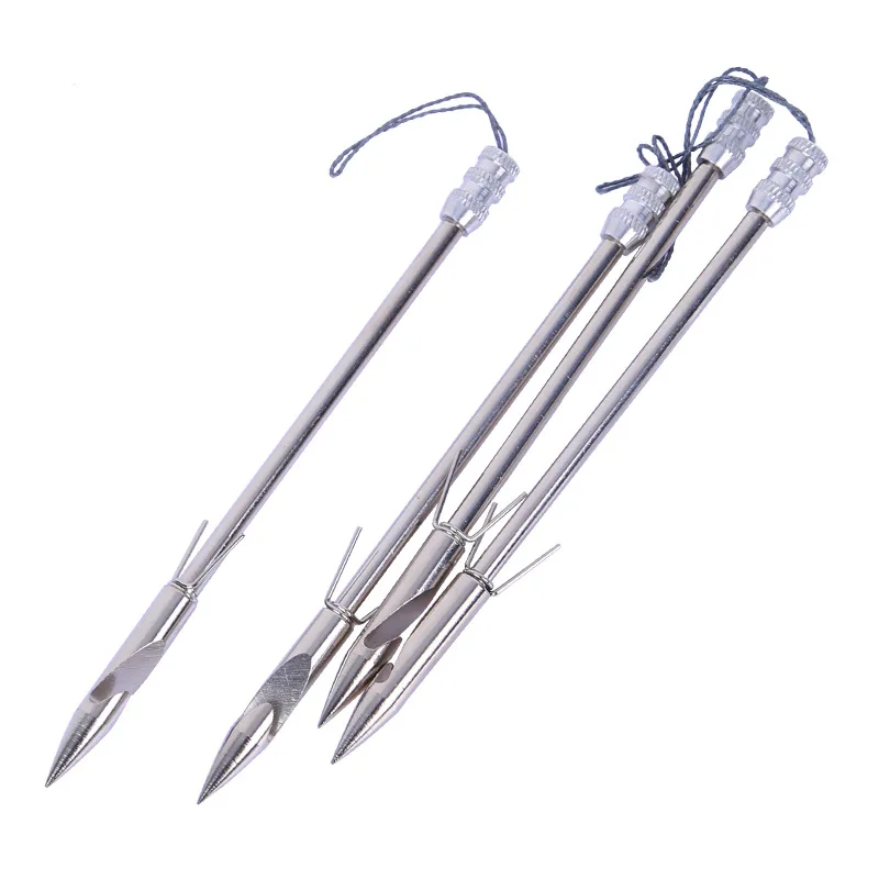 Fish Darts Darts Slingshot Stainless Steel Darts Shooting Fish Arrow Shooting Accessories with Arrow Box 5 Pcs