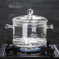heat resistant borosilicate glass soup pot stockpot transparent soup cooker boil water instant noodles porridge cooker stock pot