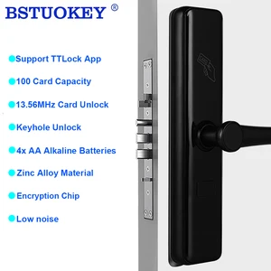 ttlock app bluetooth wifi smart lock electronic intelligent rfid 13 56mhz card door lock for home apartment office lock free global shipping