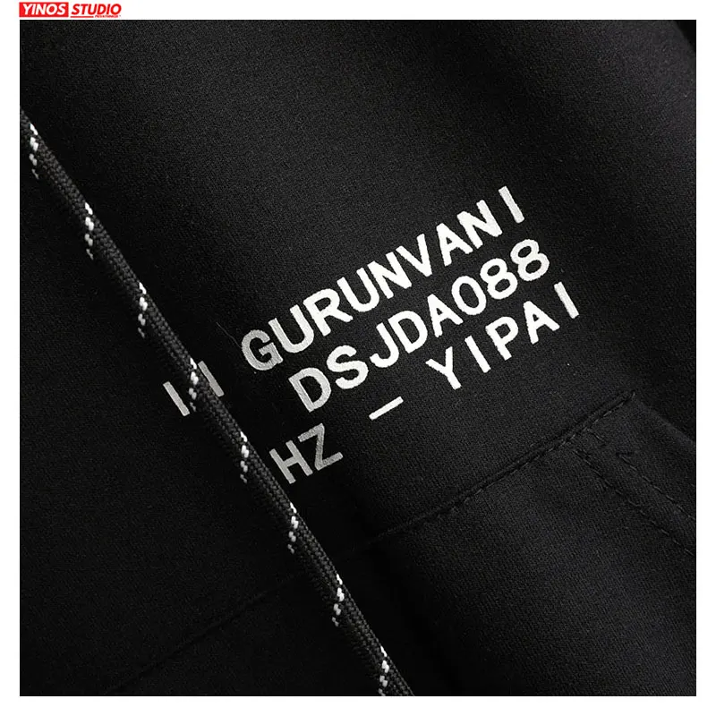 Мужская толстовка в стиле хип хоп Повседневная хлопковая пэчворк Прямая