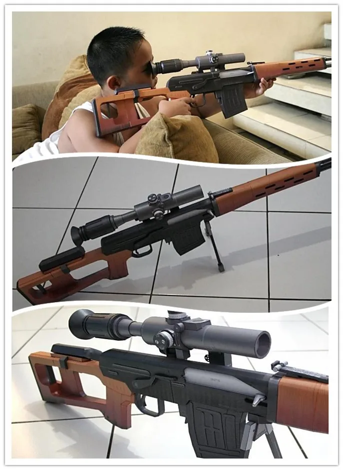 Снайперская винтовка в масштабе 1:1 пистолет SVD оружие Firearm сделай сам лист