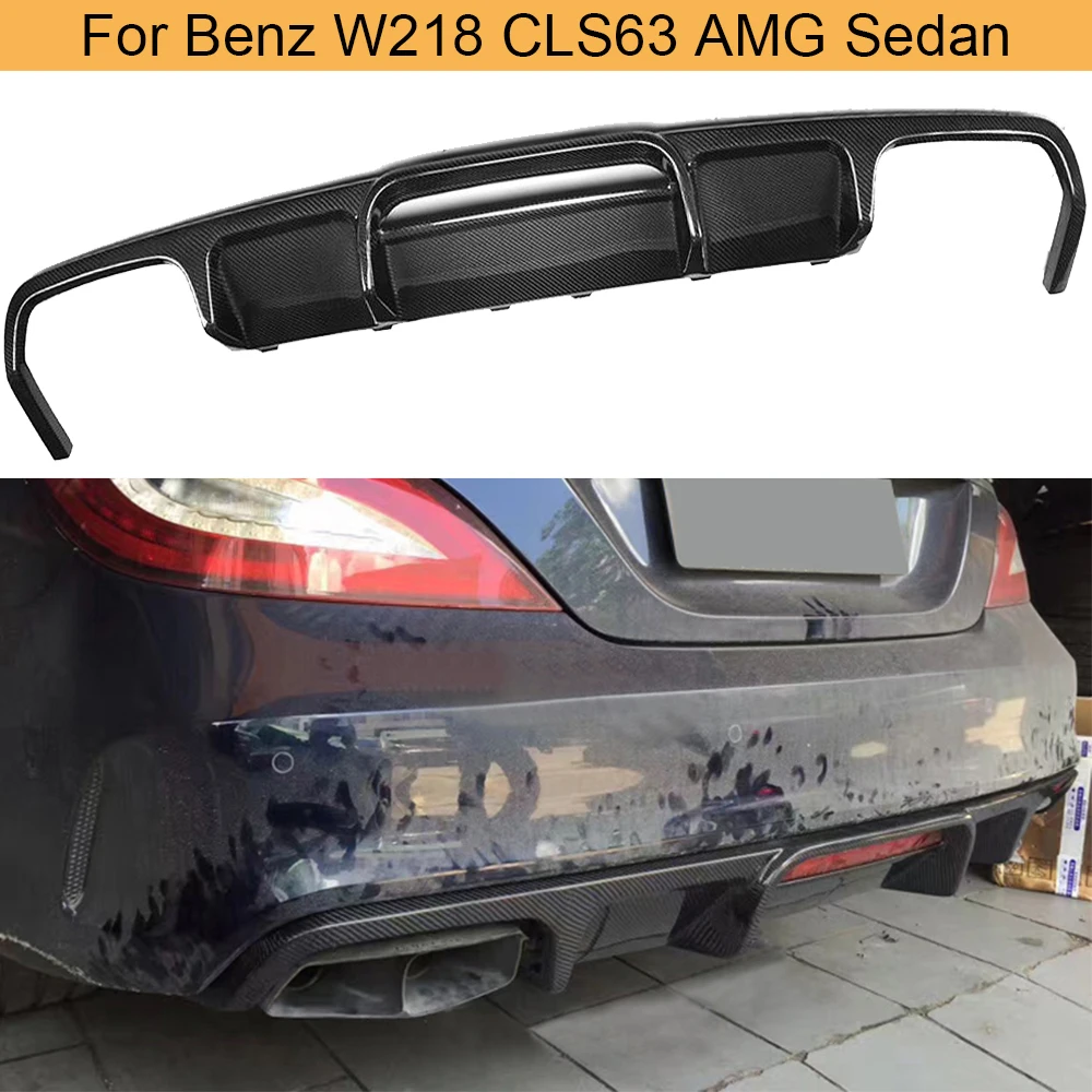 Задний диффузор из углеродного волокна для Mercedes Benz CLS Class W218 CLS63 AMG S Sedan 4 двери 15 17