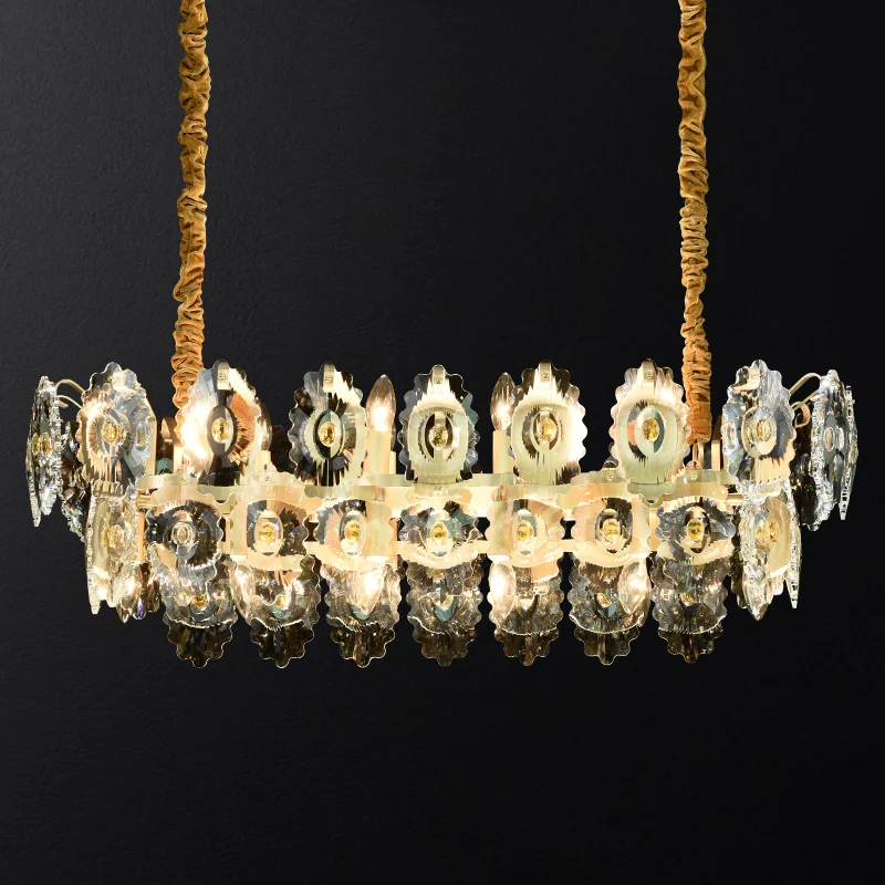 Современный светильник роскошная медная хрустальная люстра американский Роскошный дизайнерский