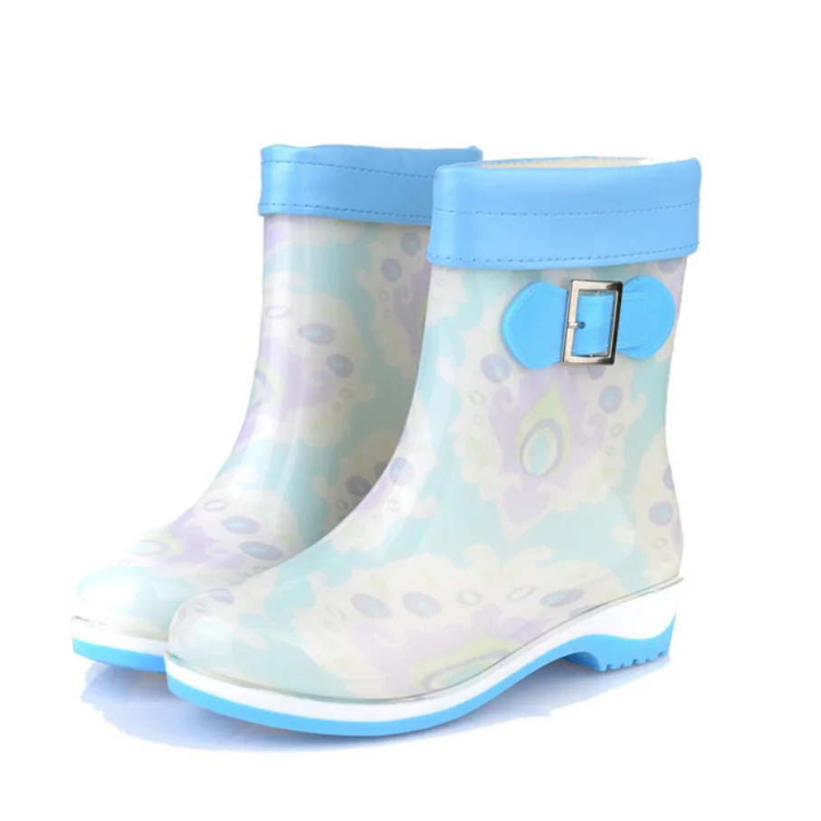 Сапоги женские резиновые водонепроницаемые из ПВХ Нескользящие |