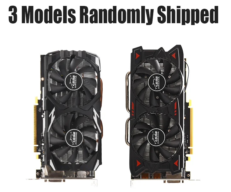 JINGSHA 100% новая Оригинальная видеокарта Radeon RX 580 8 Гб RX580 графические карты для