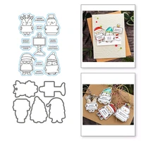 winter penguin snowman metal cutting dies and stamps scrapbooking handmade mold cut stencil new diy card make mould stamps craft