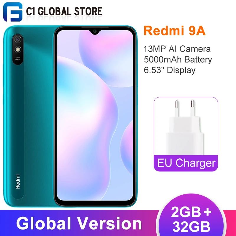Глобальная версия Xiaomi Redmi 9A 2 Гб оперативной памяти 32 встроенной смартфон