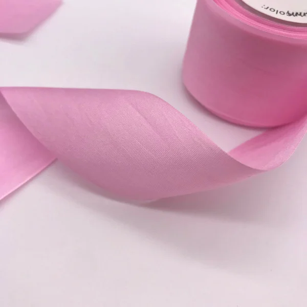 pink 32 мм шелковые атласные ленты тутового цветок из шелковой ленты-украшения ремесла-свадебное украшение-подарок Рождество Diy ручной работы - Цвет: pink