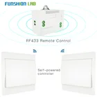 RF433 Беспроводной Переключатель No Батарея дистанционного Управление настенный светильник переключатель автономным питанием без проводки стены Панель передатчик.