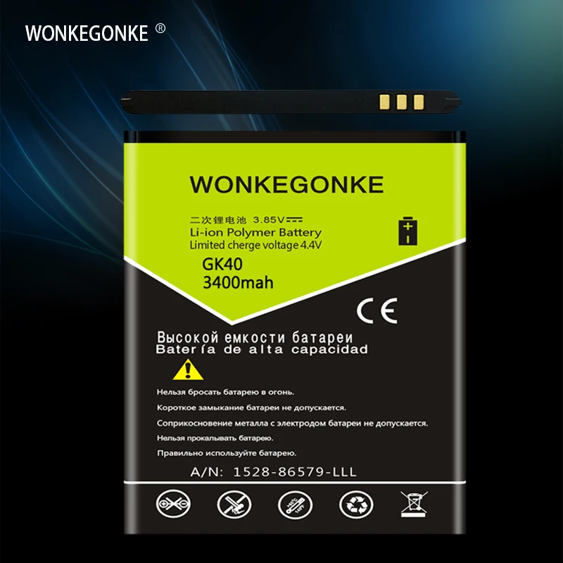 WONKEGONKE GK40/MOT1609BAT/M0T1609BAT батарея для MOTOROLA MOTO G4 PLAY XT1607 XT1609 XT1600 батареи|Перезаряжаемые