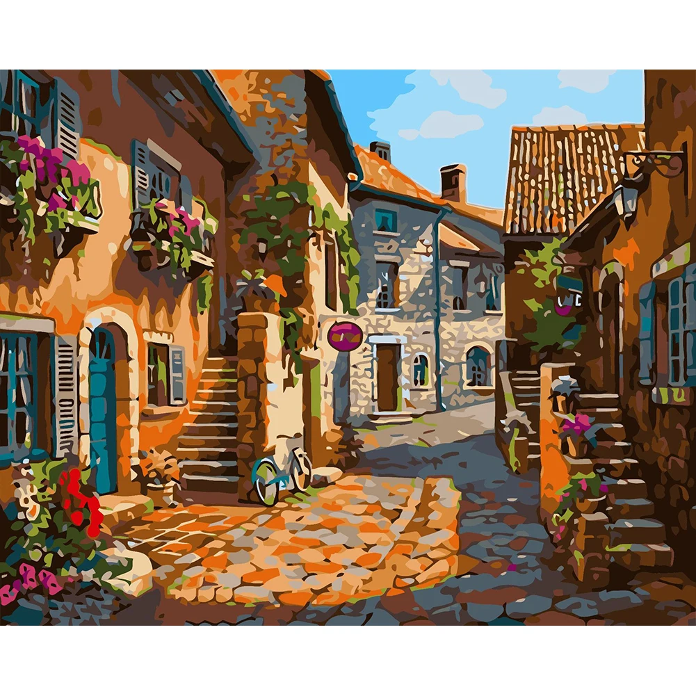 

40x50cm Kill Time Home With Pen Students Painting By Numbers Kids Adults Quick Drying DIY Crafts Study Unframed Practical