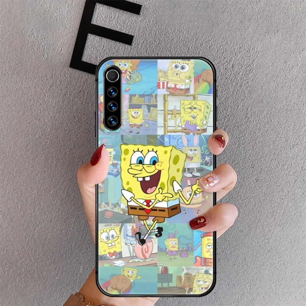 

Cute Couples SpongeBobs Phone Case Cover For Xiaomi Redmi Note 7 7A 8 8T 9 9S 9A 10 K30 Pro Ultra Black Prime Tpu Painting Case