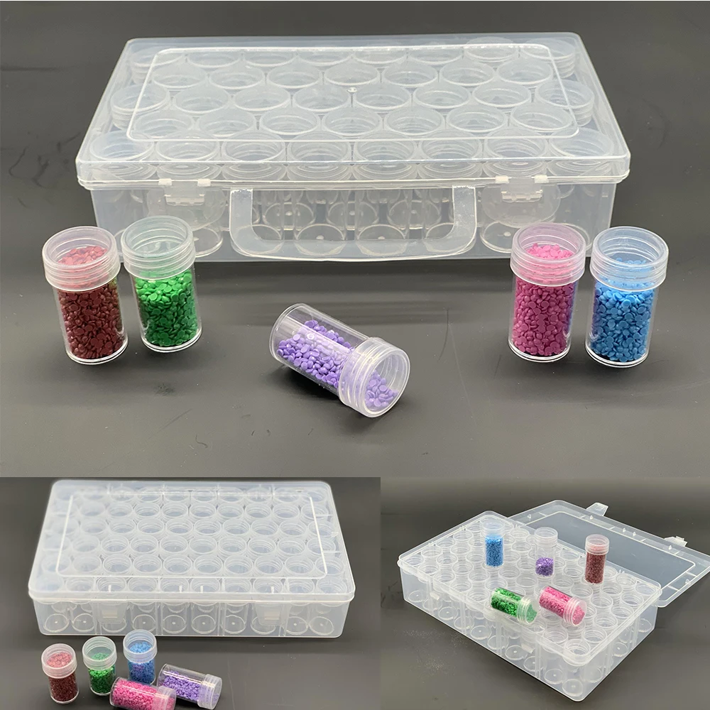 Коробка для хранения Круглая алмазной живописи 60 бутылок аксессуаров ручной