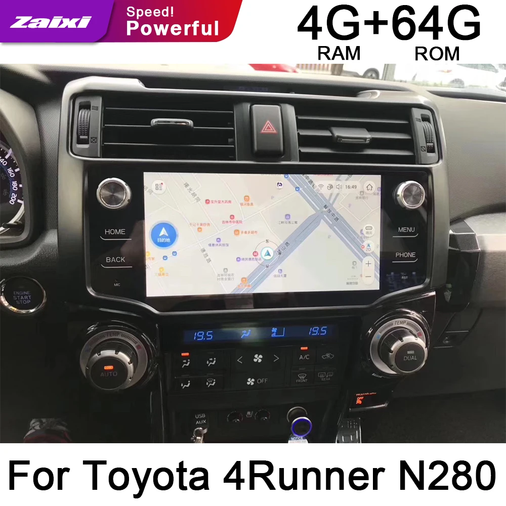 ZaiXi для Toyota 4runner N280 2009 ~ 2019 автомобильный Android GPS DVD навигатор мультимедиа HiFi DSP ISP