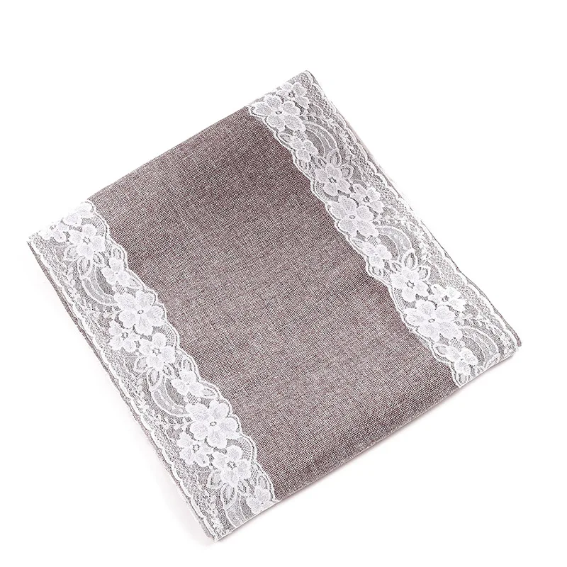 Brown Linen White Openwork Lace Table Flag Hand Fashion DIY Rectangular Cloth Diffuse Living Room Tablecloth Decorations ML308B | Дом и сад
