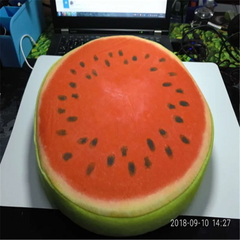 Watermelon 32*32*5 см 3D фруктовая декоративная подушка для дома, диванная подушка, Современная круглая сезонная подушка для сиденья, подушка для пола, Подушка для стула, подушка для кошки - Цвет: Watermelon