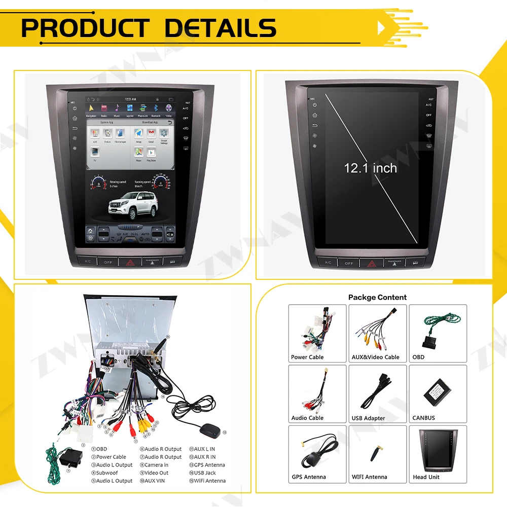 Экран Tesla Android для Lexus GS GS300 GS350 GS450 GS460 2004 2005 2006 2007 2008 2009 2010 2011 2012 радио аудио GPS
