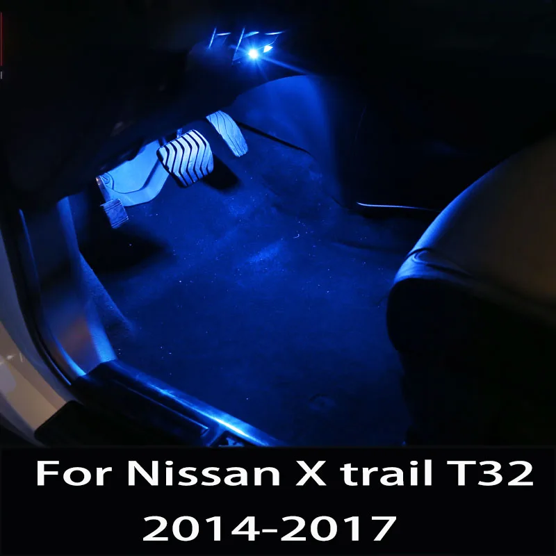 Для Nissan X trail T32 X-trail- автомобильный атмосферный светильник модифицированный ножной светильник светодиодный светильник Автомобильный декоративный светильник