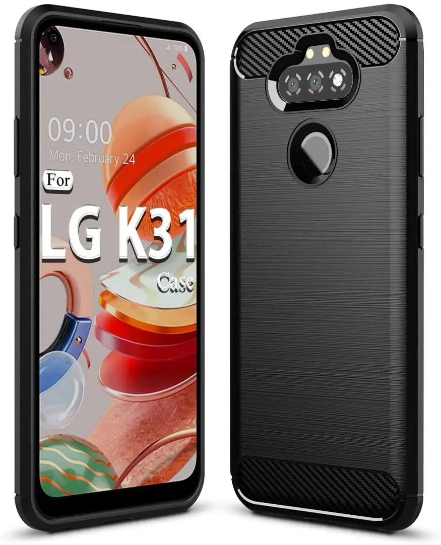 

LG K31 Case,LG Phoenix 5 / Fortune 3 / K300 Shock-Absorption Flexible TPU Rubber Protective Cell Phone Case Cover (Brushed TPU)