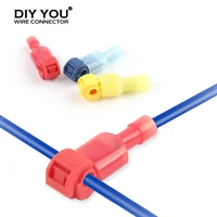 1025 set t tap electrical connector wire terminal connector splice insulated male female terminal for car light connecting line