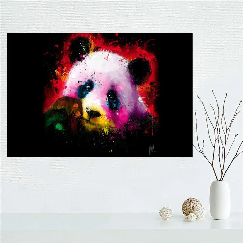 Новое поступление панда на заказ холст живопись плакат домашний декор ткань