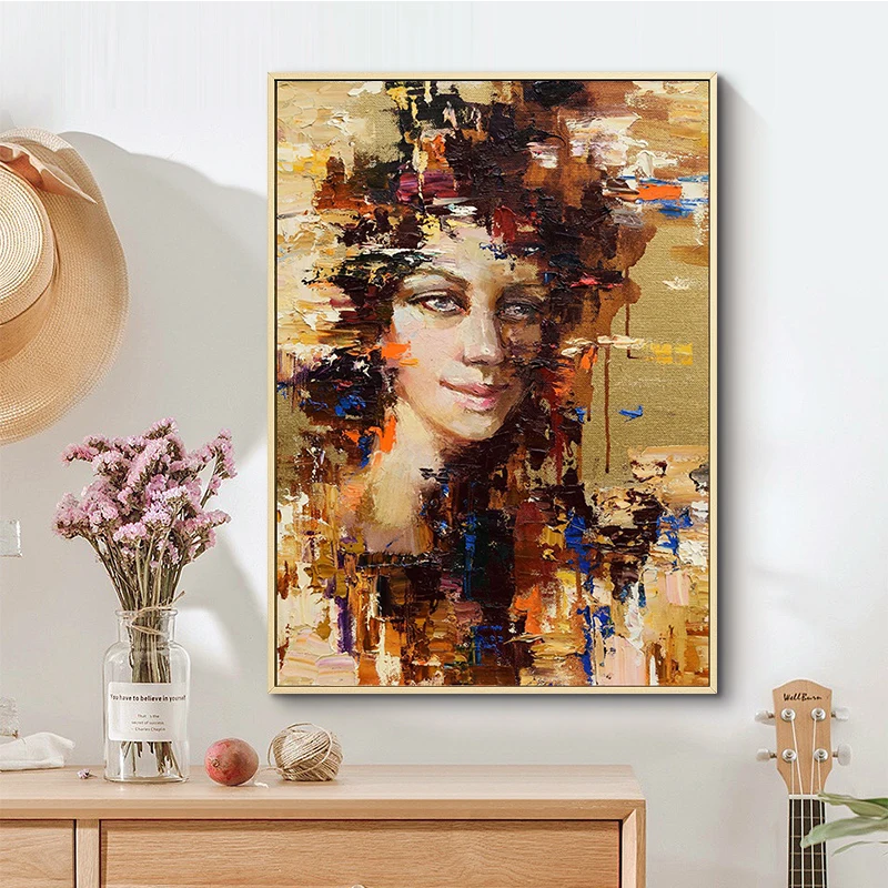 Скандинавская Женская абстрактная картина большого размера постеры и принты