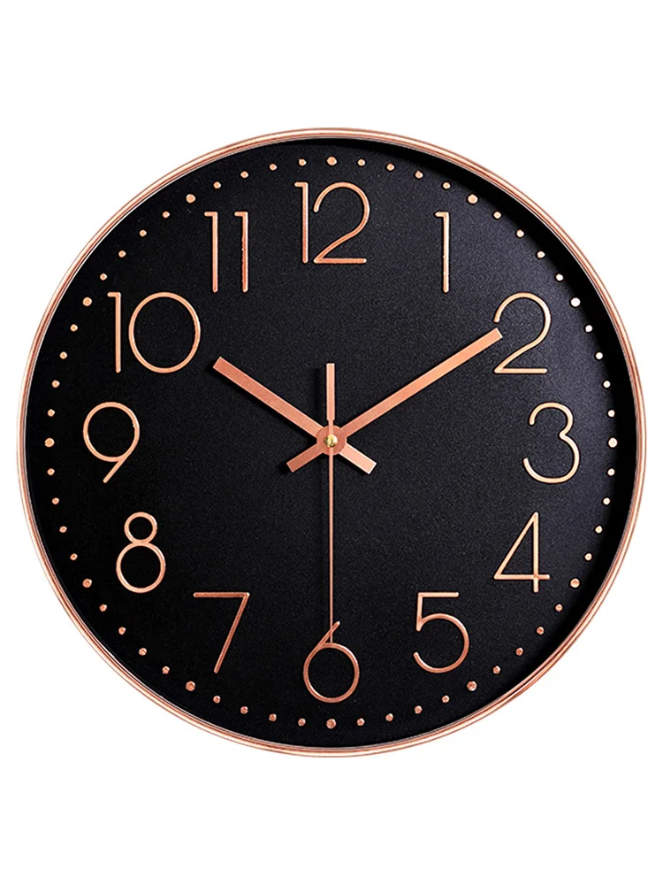

Black Simple Wall Clock Modern Design Vintage Loudspeaker Mute Wall Watch Office Kitchen Minimalist Quartz Klok Clocks E5ZB