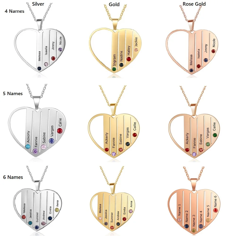 Персонализированная подвеска в форме сердца искусственная кожа с камнями по