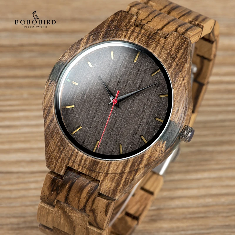 BOBO VOGEL Holz Männer Uhr erkek kol saati Mode Luxus Design Uhren Frauen Holz und Achat Inlay Fall relogio masculino v-Q05