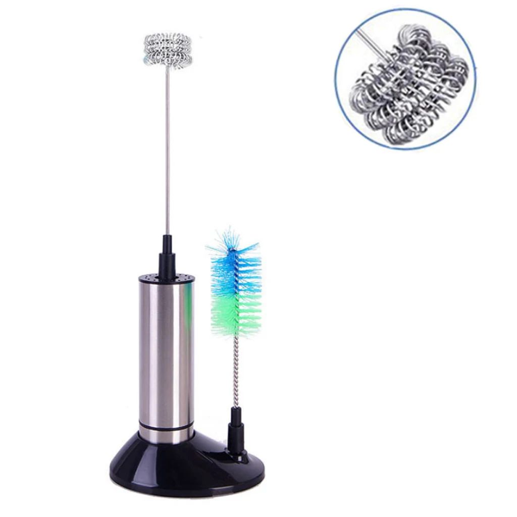 Электрический ручной молочный вспениватель три пружины венчик для кофе