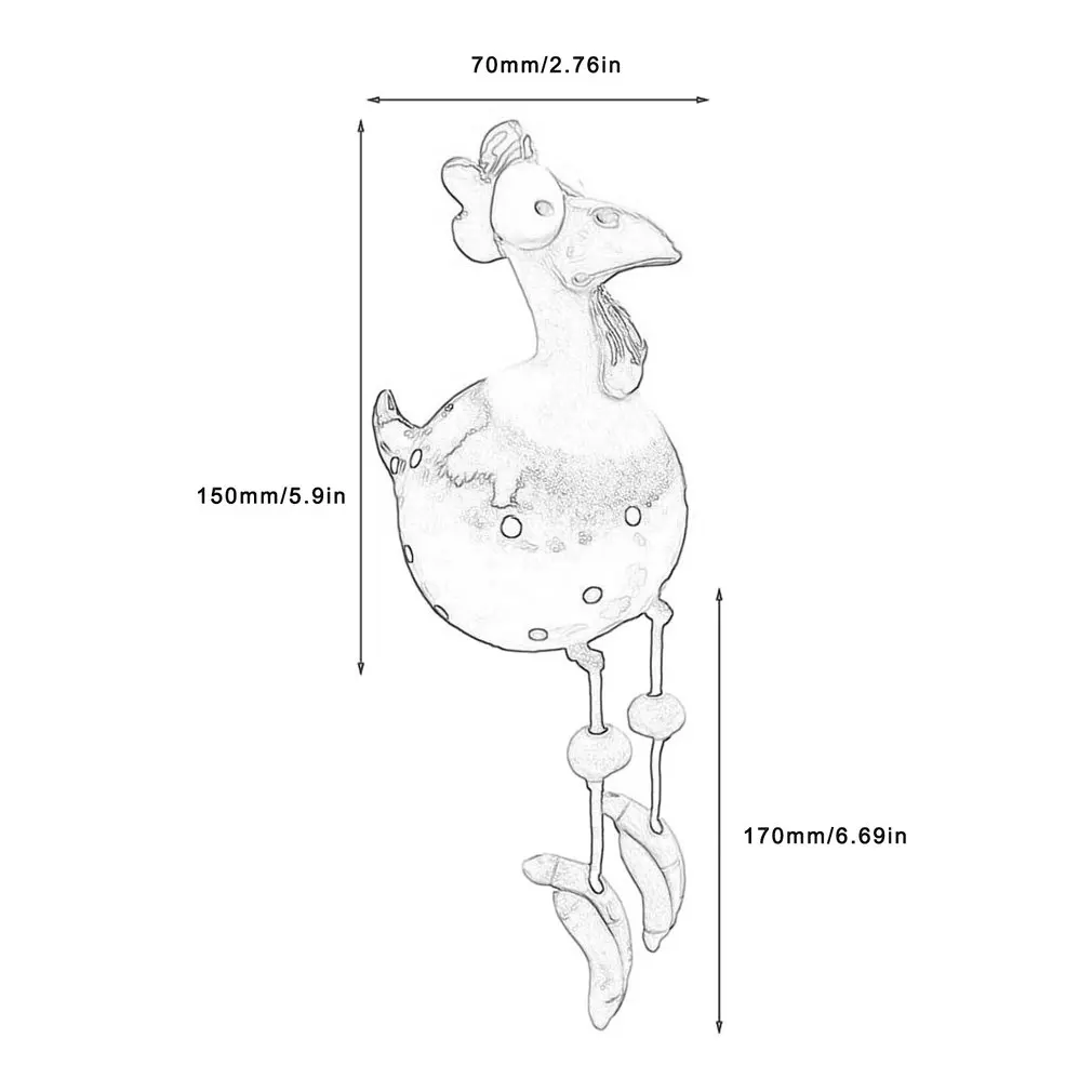 

Yard Art Decor Chicken Garden Lawn Plug Hen Rooster Ornaments Hens Bird Statues Edge Seater Indoor Outdoor Backyard Decorations