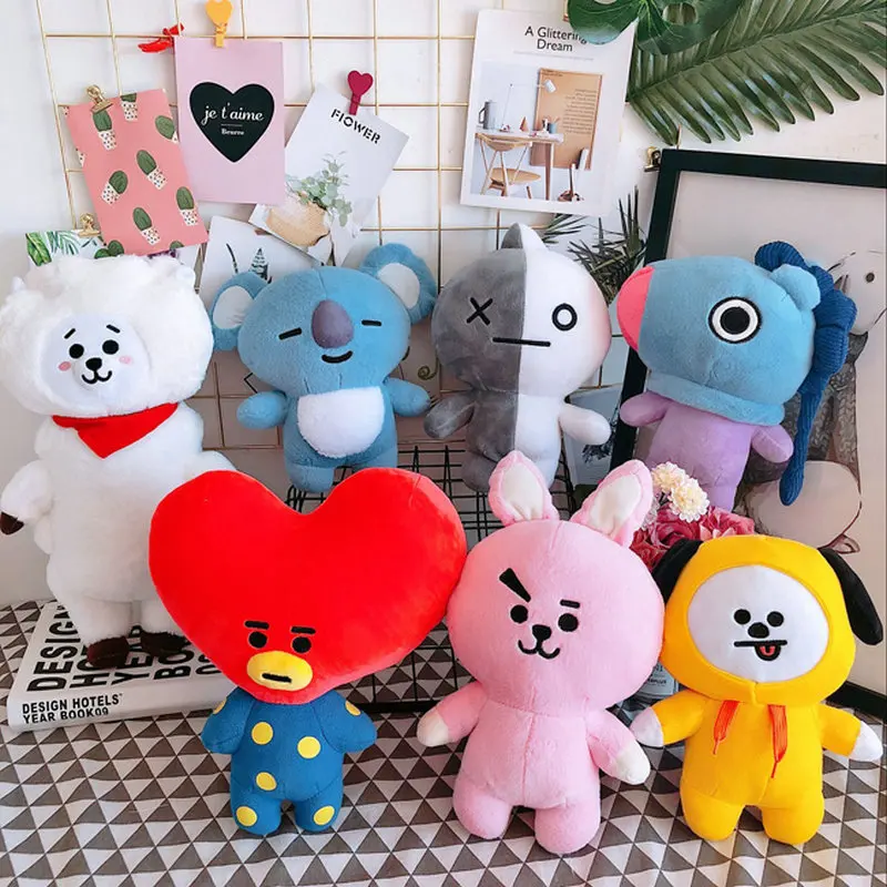 

Cute Kpop Cartoon Celebrity Star Plush Toy Doll Rabbit Sheep Koala Dog Love Horse Girl Gift For Kids And Fans