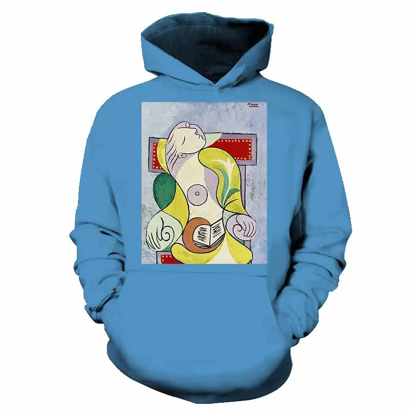 

Autumn and winter men's hoodies world famous paintings 3D printing sweatshirts unisex streetwear pullovers casual sportswear