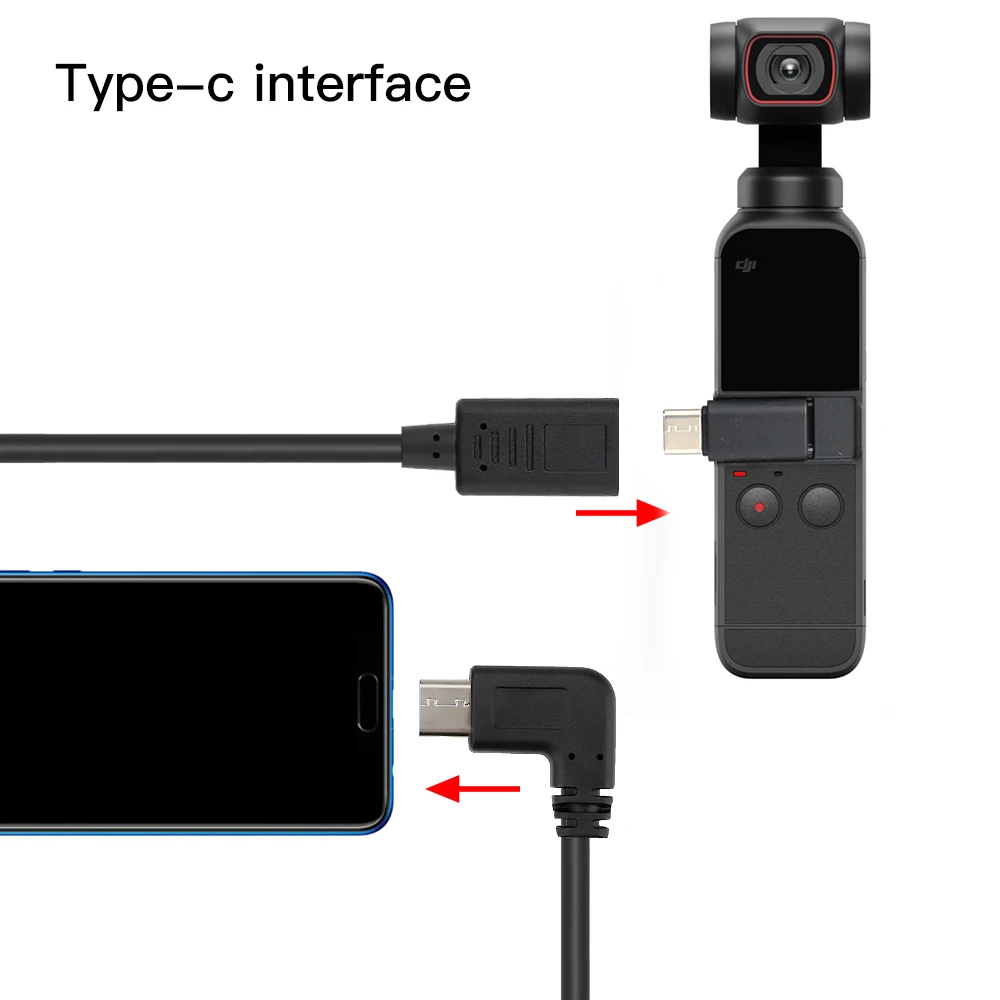 100 см Удлинительный кабель Type c IOS Micro USB для DJI Osmo Pocket /Pocket 2 Gimbal Accessories Data Line