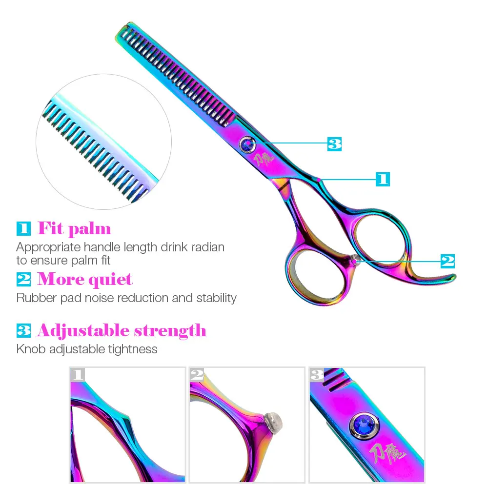 

Hair Scissors 6 Inch Barber Professional hairdressing Cutting Styling Steel Thinning Scissor Hair Straight Barbershop Salon Set