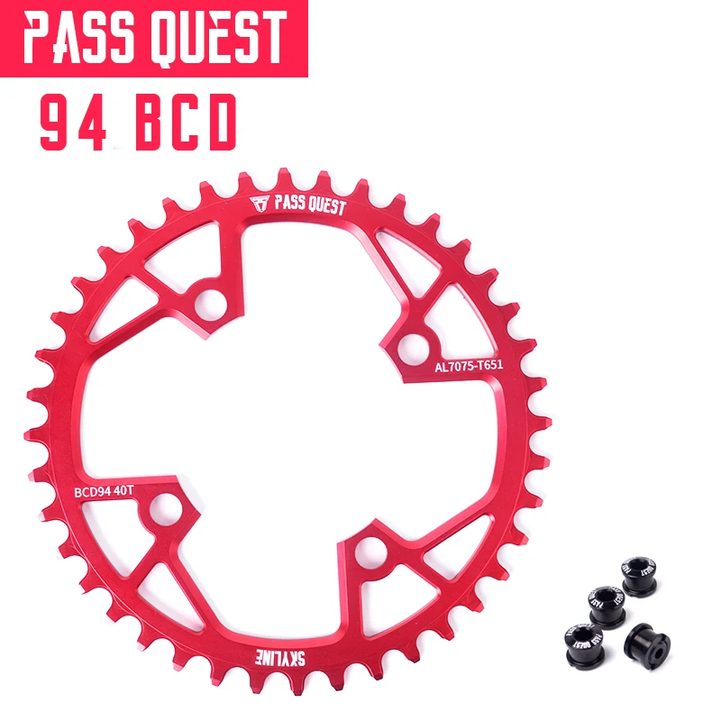 

PASS QUEST Round Sprocket Sprocket 94BCD Mountain Bike Mountain Bike Sprocket 32T 34T 36T 38T 40T Crank Gear Bicycle Accessories