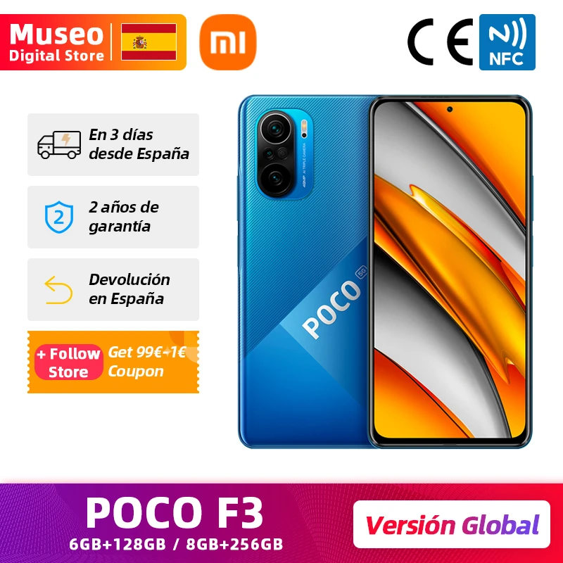 Глобальная версия POCO F3 5G 6 ГБ 128 Snapdragon 870 Восьмиядерный 67 &quot120 Гц E4 AMOLED дисплей 48 МП