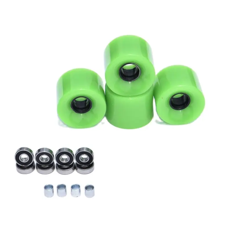 2021New Arrival 4pcs 60x45mm Skateboard Wheels 78A Soft Fish Board PU Wearable  Longboard  Wheels With Bearing Set