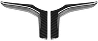 2pcs carbon fiber steering wheel decoration cover trim for bmw 5 series g30 2017 2018 car styling chrome steering wheel new