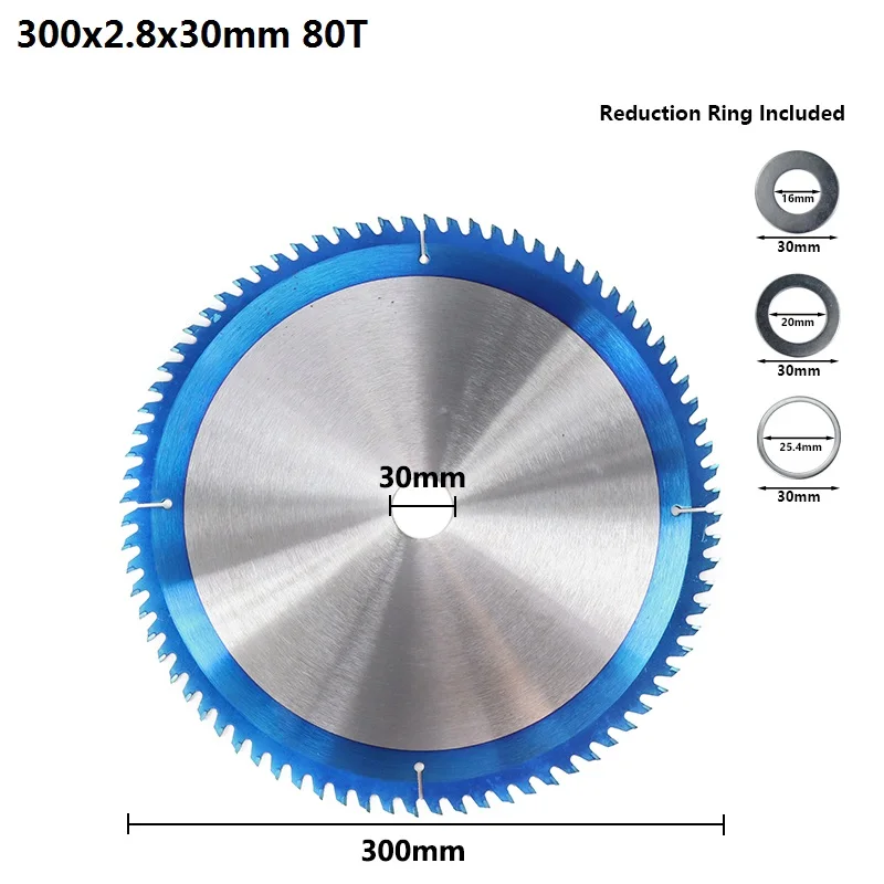 300x2.8x30x80T XCAN 1 шт. 165-300 мм TCT пильный диск Nano голубое покрытие циркулярная пила Лезвие для обработки древесины режущие диски твердосплавный пильный диск - Цвет: 300x2.8x30x80T