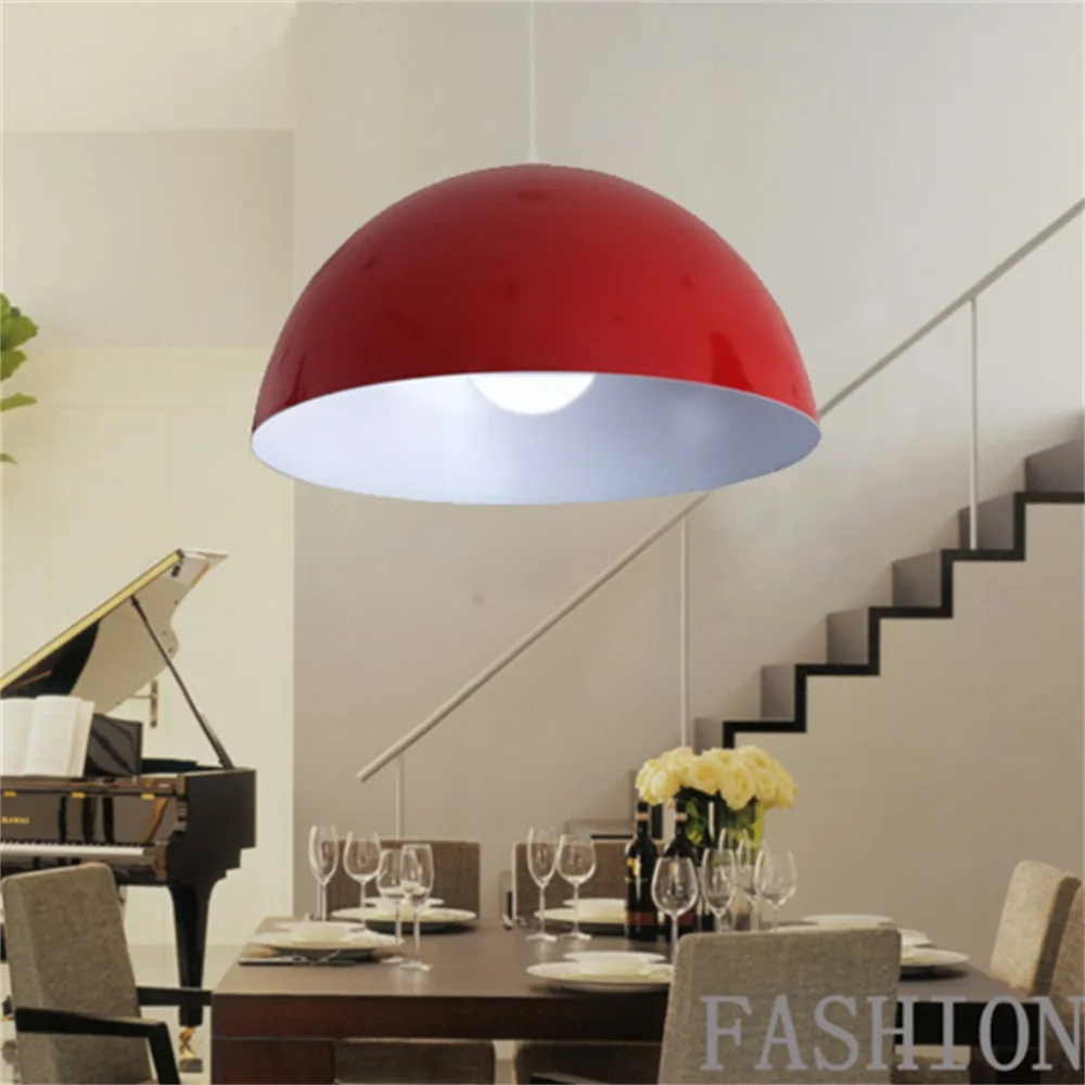 Ретро стиль абажур черный белый красный металлический Потолочный подвесной