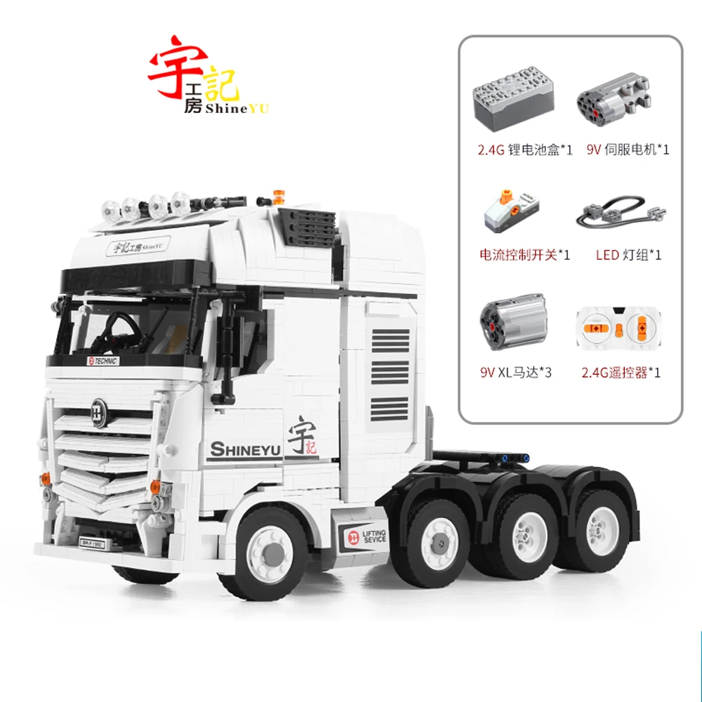 Конструктор Автоприцеп ACTROS 4163 2949 деталей Moc|Блочные конструкторы| |